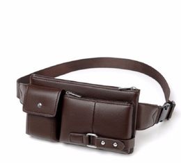 Luxury Brand Waist Bag for Men Leather Chest Bag Male Casual Belt Bags Sling Crossbody Pack Belly Packs