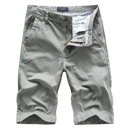 4 Colour Men's Cargo Shorts Summer Classic Style 100% Cotton Casual Bermuda Thin Section Short Pants Male Brand 210720