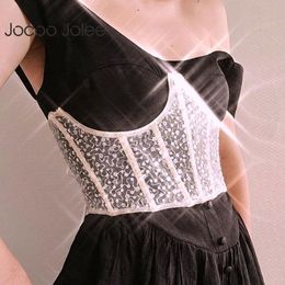 Sexy Corset Underbust Women Gothic Top Curve Shaper Modeling Strap Slimming Waist Belt Mesh Lace s Bustiers 210428