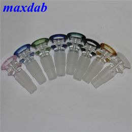 Hookah Glass Slides Bowl Pieces Bongs Bowls Funnel Rig Accessories Ceramic Nail 14mm 18mm Male Heady Smoking Water pipes dab rigs Bong