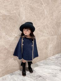 high quality infant Girls Thick poncho spring Hooded Cloak Jacket toddler Outwear Coat Kids Clothes Baby Outwear 1-4Y Autumn Winter