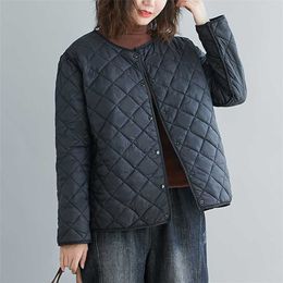 Aransue Lightweight Cotton Padded Jacket Female Short Coat Autumn And Winter Fashionable Two Side Wearing Thin Top 211008