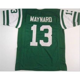 009 Don Maynard #13 Sewn Stitched RETRO JERSEY Full embroidery Jersey Size S-5XL or custom any name or number jersey