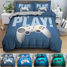 2/3 Pcs Gamer Duvet Cover Set Bedding Kids Boys Bed Quilt Comforter 210615