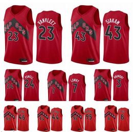 2021 Trikot \rToronto\rRaptors\rMänner Pascal Siakam Fred VanVleet Kyle Lowry Aron Baynes Red City Basketball-Trikots Uniform