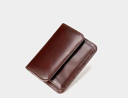 Euro design retro men's handmade cowhide wallets short cover genuine leather bag coin purse custom 6590 comeinu9