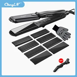 4 in 1 Fast Hair Straightener Corn Wave Plate Electric Hair Crimper Large To Small Waver Corrugated Flat Iron