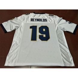 custom 009 Navy Midshipmen #19 Keenan Reynolds real Full embroidery College Jersey SIZE S-6XL or custom any name or number jersey