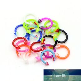 Colorful Medical cs/Set Fashion Acrylic Fake Nose Ring Septum No Piercing Hoop Piercing Tragus Nose Studs Body Jewelry