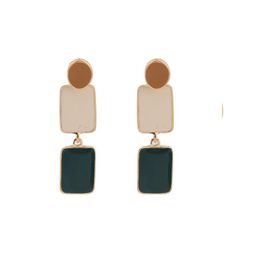 Stud Retro Exquisite And Elegant Temperament Shape Contrast Color Drip Glaze Long Simple Combination Pack Earrings