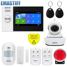 Wireless wire WIFI GSM Home Security With Motion Detector Sensor Burglar Alarm System APP Control