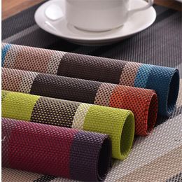 New Insulation Placemats Washable Coffee Dining Table Heat PVC Mats Heat Resistant Kitchen Tablemats Mat Anti-Slip EWF7630