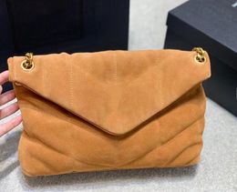 2021 Designer Tote Bag Mini Luxurys Bags Branded crossbody Handbag 577476 puffer Nubuck leather Two sizes Shoulder Women Purse 23cm
