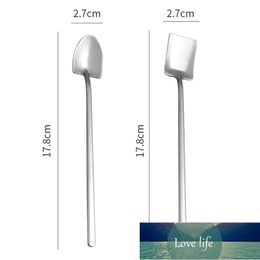 Stainless Steel Spade Shovel Spoons Creative Teaspoons With Long Handle Ice Cream Coffee Dessert Spoons For Kitchen Tablewares Factory price expert design Quality