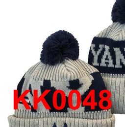 2021 NY Baseball Beanie North American Team Side Patch Winter Wool Sport Knit Hat Skull Caps A0