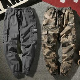 Joggers Cargo Pants Men Harem Pants Multi-Pocket Camouflage Man Cotton Sweatpants Streetwear Casual Plus Size Trousers M-7XL 211201