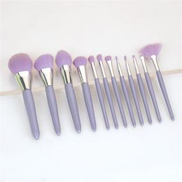 makeup brush kits NZ - Purple Makeup Brushes Set Powder Foundation Eyeshadow Blushes Blending Brush Beauty Make Up Cosmetic Kits Tool