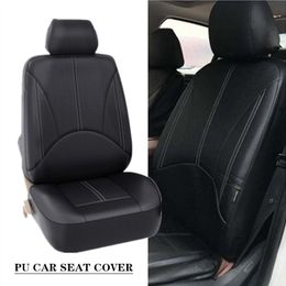 Car Seat Covers KBKMCY PU Leather Cover Front Seats For Accent Creta Ix25 Elantra Grand I10 I20 I30 Kona