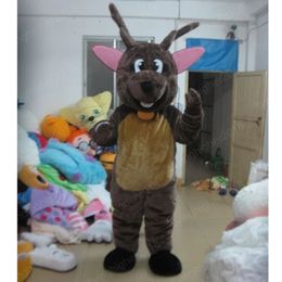 Halloween Brown deer Mascot Costume Top Quality Cartoon Anime theme character Carnival Unisex Adults Outfit Christmas Birthday Party Dress