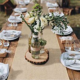 Fowecelt Modern Table Runners Christmas Decorations for Home Boho Linen Lace Wedding Decoration Burlap Runner 210708