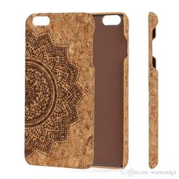 Natural Blank Cork Wood Custom LOGO Phone Cases Dirt-resistant For iPhone 6 6s 7 8 Plus 11 12 Pro Xs Xr X Max Back Cover Shell