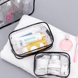 Storage Bags Transparent PVC Bag Women Zipper Clear Makeup Organizer Bath Toiletry Wash Case Home Waterproof