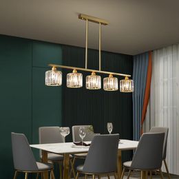 copper chandeliers UK - Chandeliers Copper Crystal Led Chandelier For Living Room Bedroom Dining Kitchen Pendant Lamp Modern Gold Design Hanging Light E27
