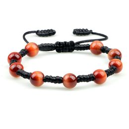 Charm Braided Women Bracelet Natural Stone Tiger Eye Beads Balance Handmade Bracelets&Bangles For Men Adjustable Healing Jewellery