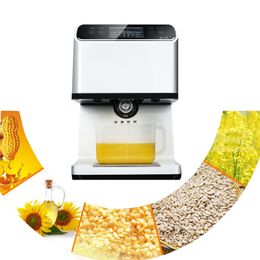 Small Household Oil Press Machine Presser Stainless Steel Peanuts Sesame Nut Extractor for Cold/Hot Squeeze 220V