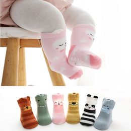 Baby socks cartoon children's cotton socks middle tube dispensing anti-skid cute boys and girls floor Kids Clothing T2I52982