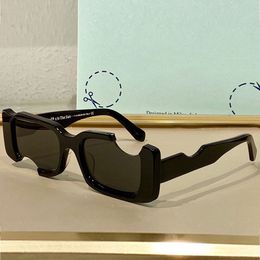 Óculos de sol New Square Classic Fashion masculino de placa de policarbonato com entalhe Óculos de designer e óculos femininos com caixa original