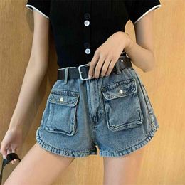 Summer Chic Overalls Wide Leg Jeans Women High Waist Straight Shorts Sexy Plus Size Female Trouser Girls 210601
