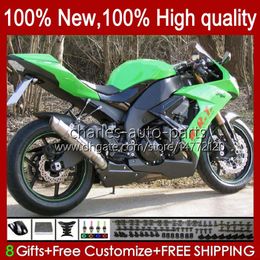 Bodywork Kit For KAWASAKI Green black NINJA ZX1000C 1000CC ZX-10R 2008 2009 2010 Body 56No.85 ZX1000 C ZX 10R ZX10 10 R 1000 CC 08-10 ZX10R 08 09 10 Motorcycle Fairing