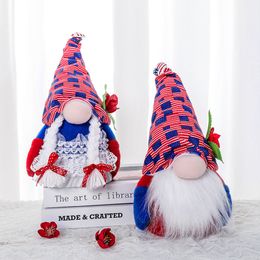 Party Supplies American Independence Day Faceless Doll Hat Men's and Women's Double Gnomes Creative Home Furnishing Decoration