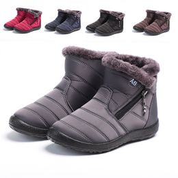 Women Boots 2022 Winter Shoes Woman Snow Boots With Plush Inside Botas Mujer Waterproof Plus Size 43 Winter Boots Female Booties