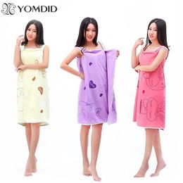 Towel Bath s Fashion Lady Wearable Fast Drying Magic Beach Spa robes Skirt Drop 210728