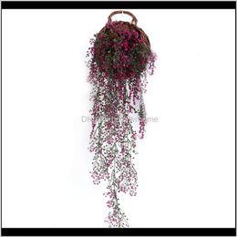 Decorative Flowers Wreaths Festive Party Supplies Home & Gardenhome Artificial Plant Vine Garland Fake Foliage Flower Creeper Wall Hanging Pl