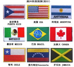 American Flags Puerto Rico, Jamaica, Venezuela and other flag armbands epaulettes embroidered velcro 8*5CM