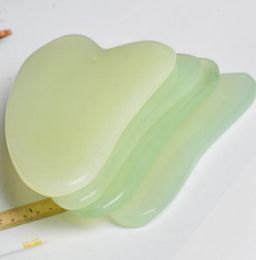 Natural xiuyan stone Green Jade Guasha gua sha Board Party Favour massager for scrapping therapy jades roller WLL901