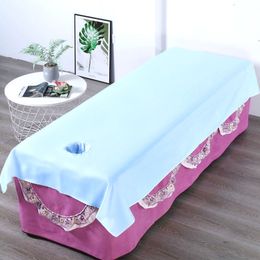 SPA Bed Sheet Cover Salon Machine Washable Microfiber Comfortable Bed Sheet Couch Massage SPA Polyester Bedding Article F0212 210420