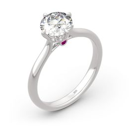 Moissanite Female 925 silver original women's 1ct 6.5mm s D couleur VVS1 diamant Engagement ring