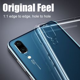 Luxury Clear Silicone Cases For Huawei P40 P30 P20 Pro P10 P9 Plus Lite Transparent Soft Cover E