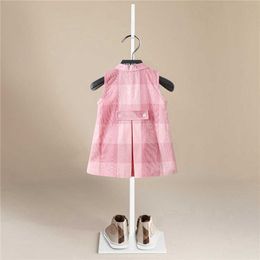 Baby Girl Dress Cotton Sleeveless Dress Plaid Striped Fashion Dress Baby Girl Brand Tops Dressd 2 Year Old Baby Girl Clothes Q0716