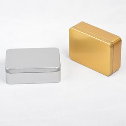 Gold Silver Metal Tin Rectangle Packaging Box Wedding Favour Party Candy Chocolate Wrap Case