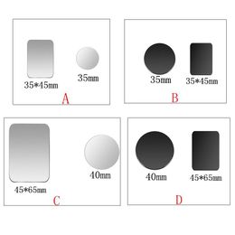 Magnetic Metal Plate For Car Phone Holder Universal Iron Sheet Disc Sticker Mount Mobile Phone Magnet Stand For IPhone 2 Colours