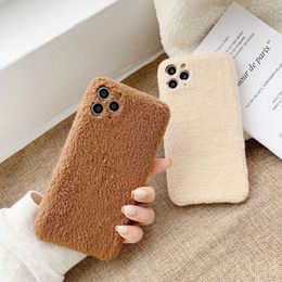Suitable for iPhone 13 lamb Plush mobile phone case 11promax creative full fine hole iphone 12 protective cover 7 8