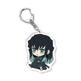 Anime Keychain Demon Slayer Women Cartoon Acrylic Pendant Keyring Kamado Tanjirou Charms Kids Man Girls Keychains Jewellery Brelok