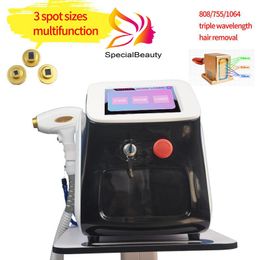 Supper Cooling 808 Diode Laser Fast Hair removal 3 Wavelength 755nm 808nm 1064nm Suitable For Kind Of Skin/ Painless And permanent