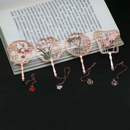 Bookmark 1Pcs Chinese Style Holloon Metal Plum Orchid Bamboo Vintage Bookmarks For Teacher Students Gifts School Office Supplies