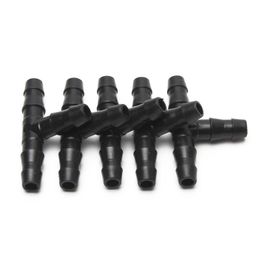 Watering Equipments 50pcs Practical Tee Connector 3 Ways Durable System Parts Black Tube Hose Irrigation Home Garden Easy Instal